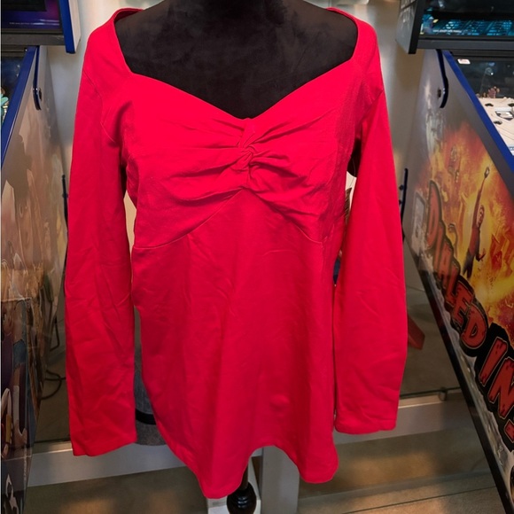 Torrid Womens Foxy Sweetheart Twist Top Size 1 Red NWT - Picture 1 of 7